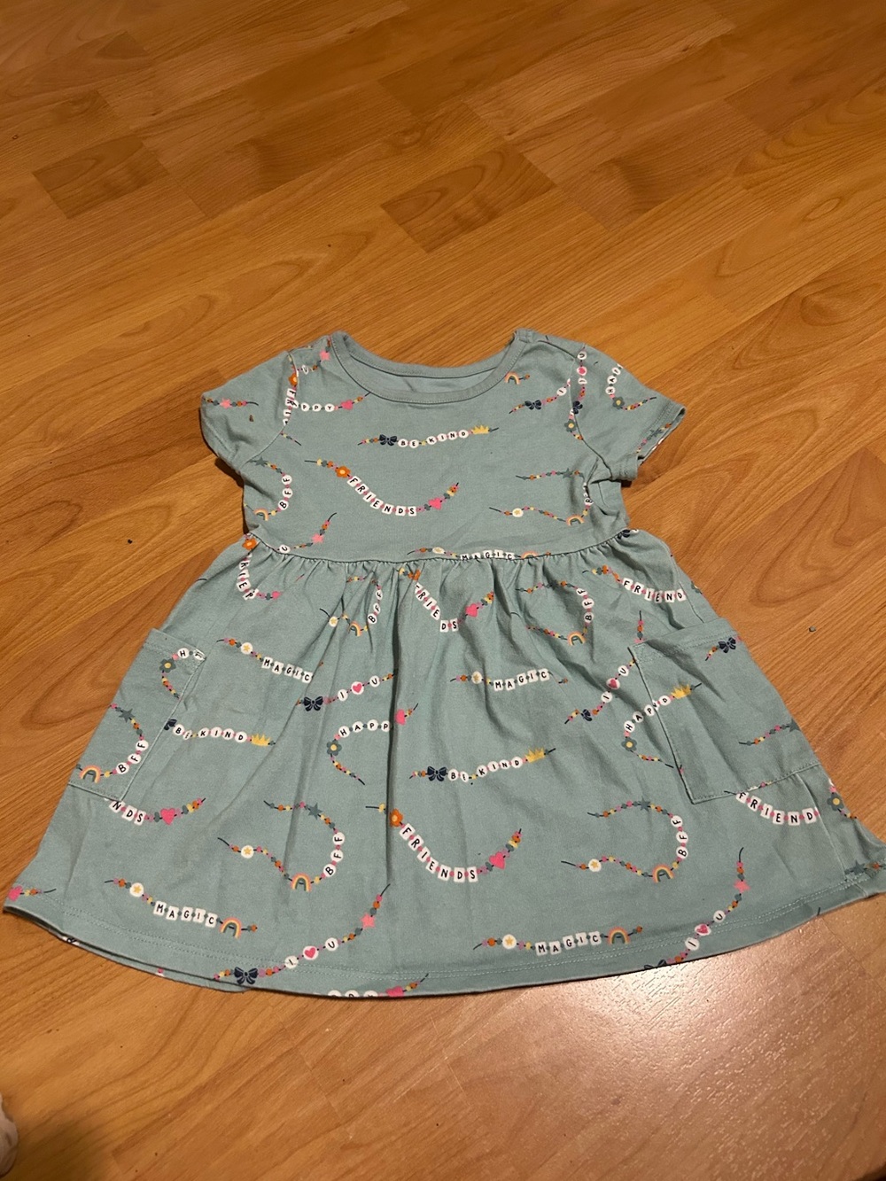 Dresses | Good Infant Girls Sage Green Shortsleeve Cotton Dress Size 18 Months